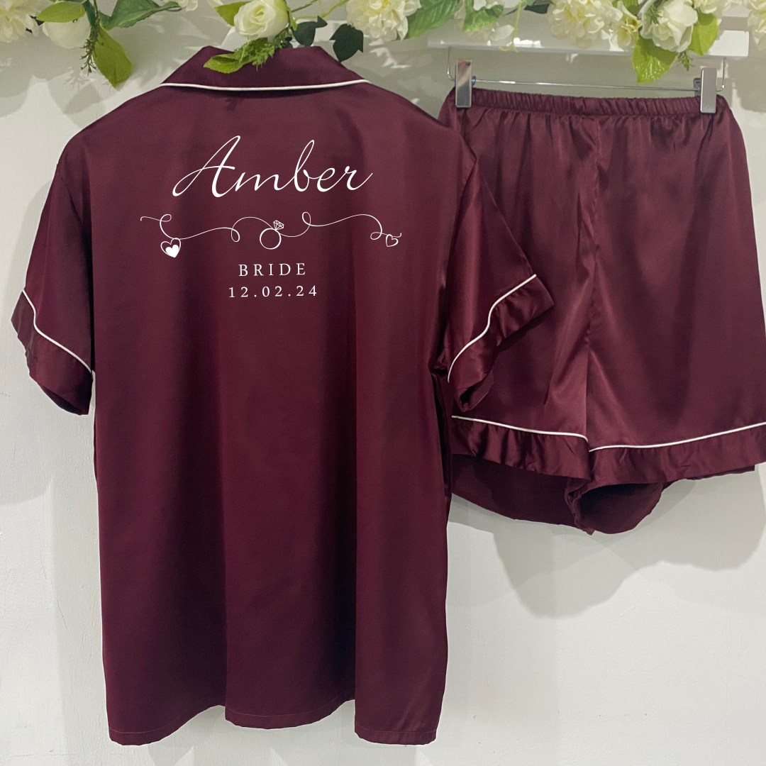 Wine Short Pyjamas