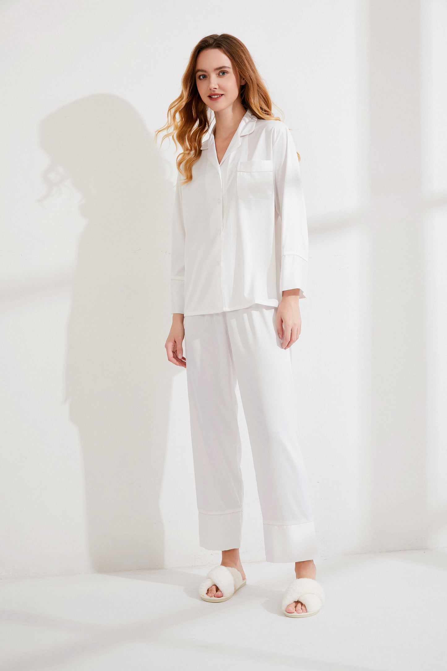 White Satin Pyjamas