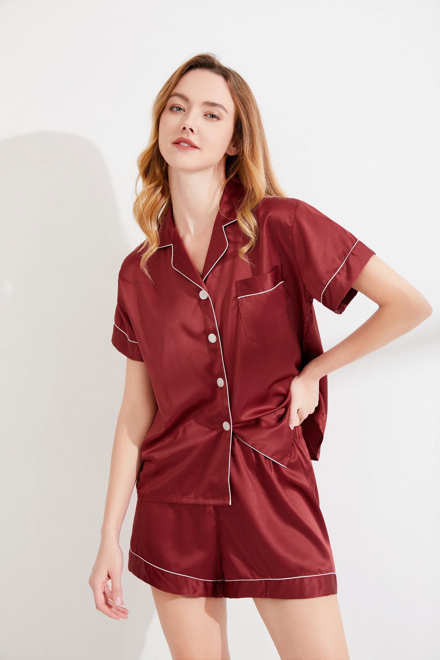 Cinnamon Satin Pyjamas