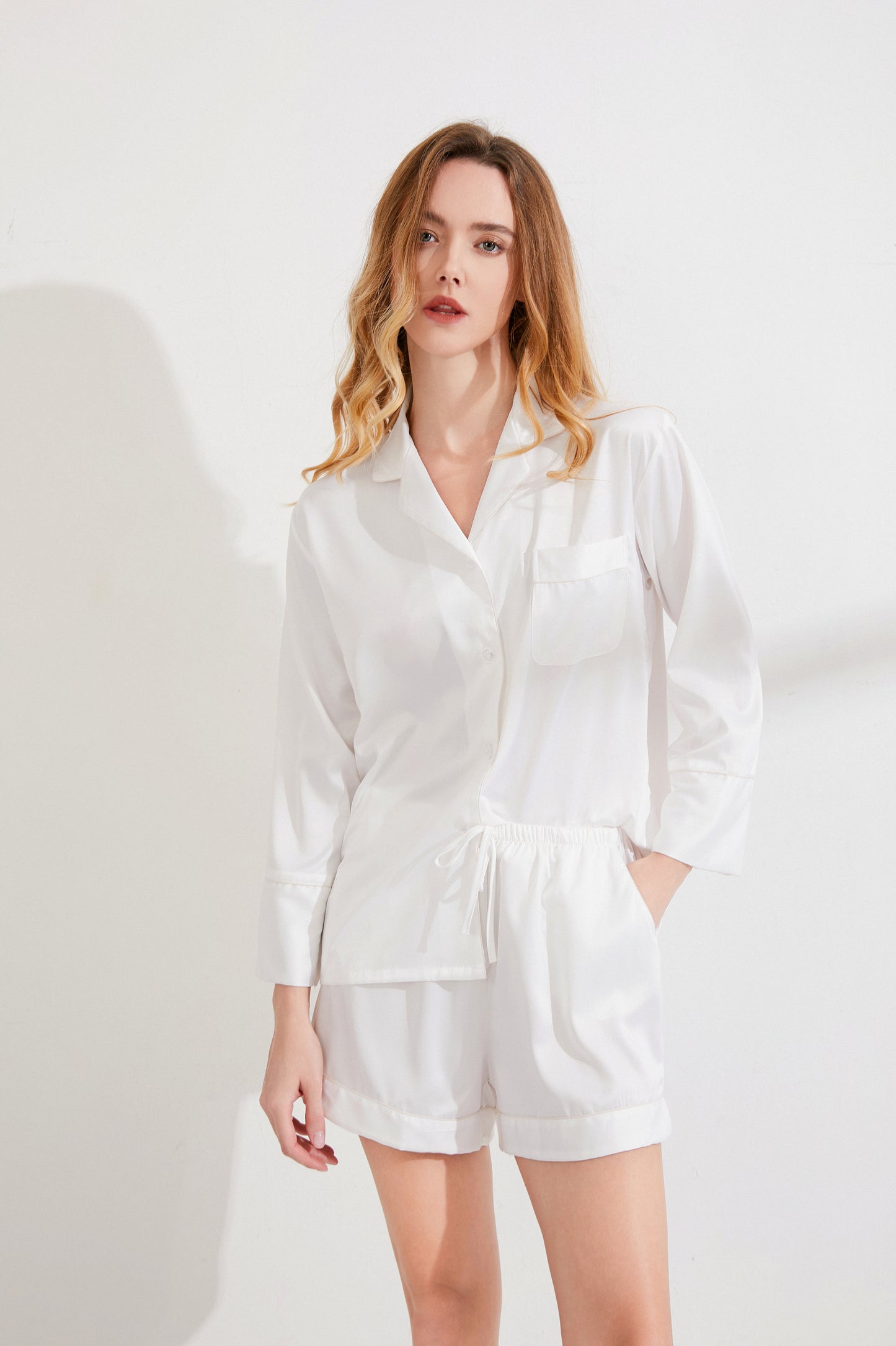 White Satin Pyjamas