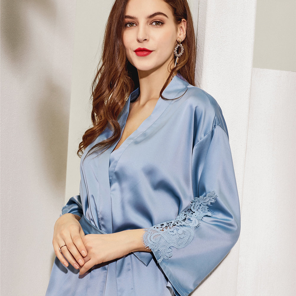 Harper Dusky Blue Robe