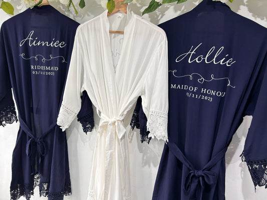 Grace Navy Blue Robe - age 10-14 (UK 4/60