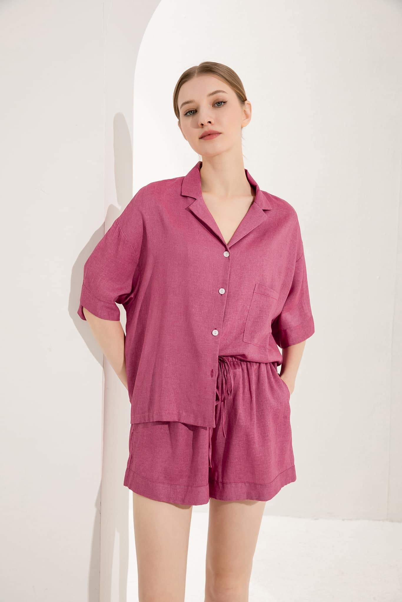 Wild Orchid Linen Pyjamas