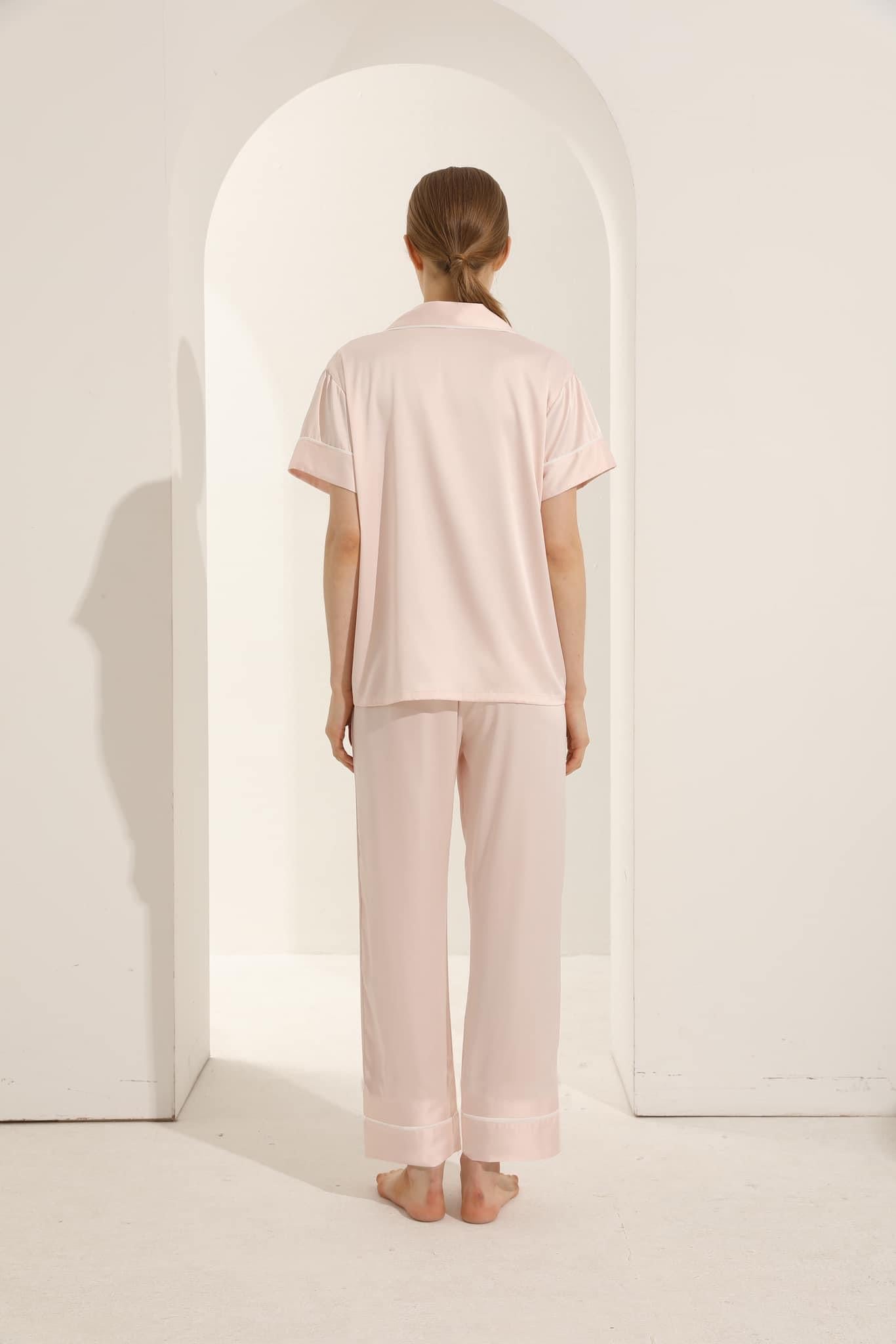 Blush Short Sleeve & Pants Pyjamas