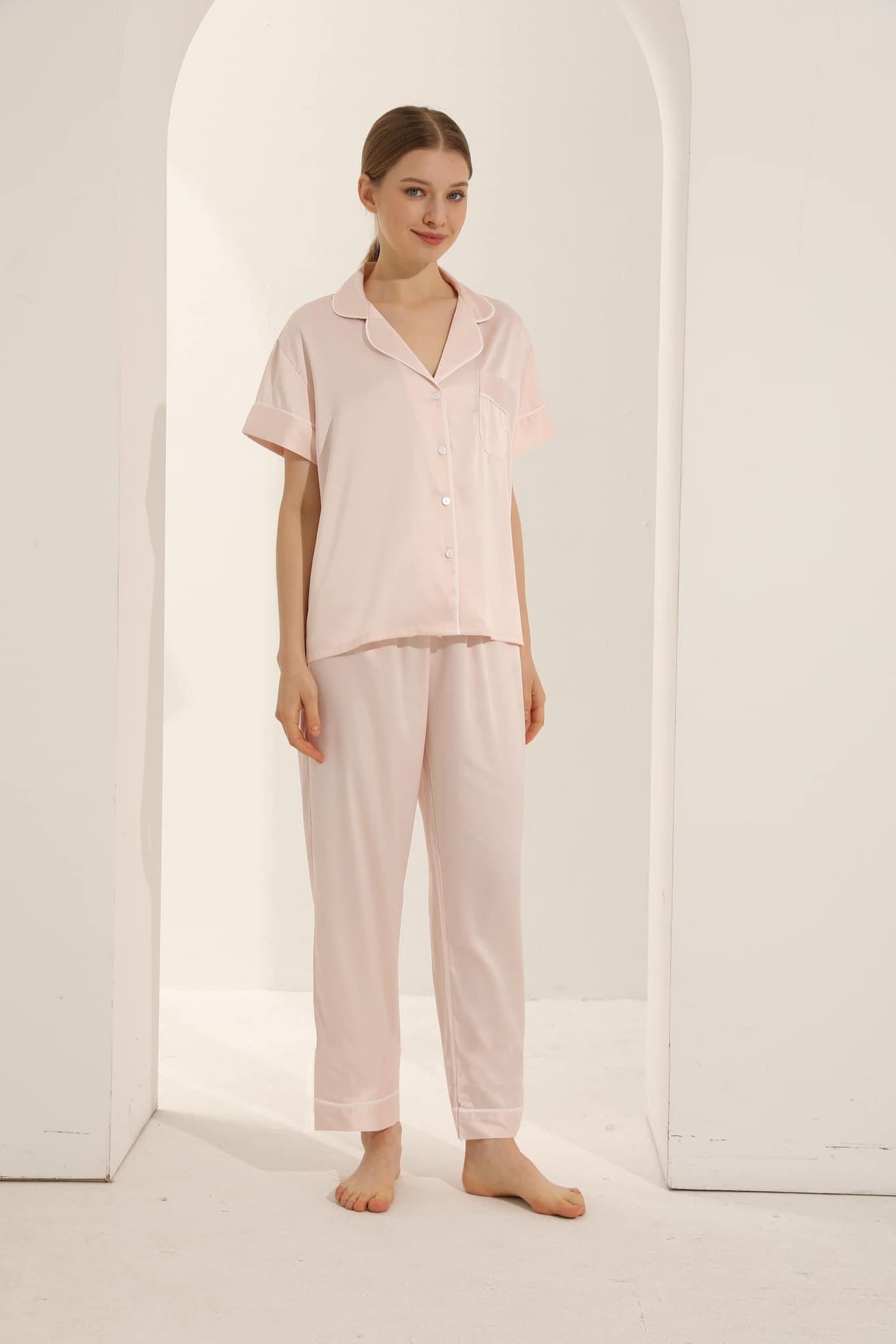 Blush Short Sleeve & Pants Pyjamas
