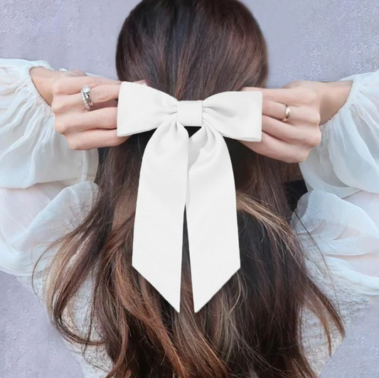 Hair Bow - White