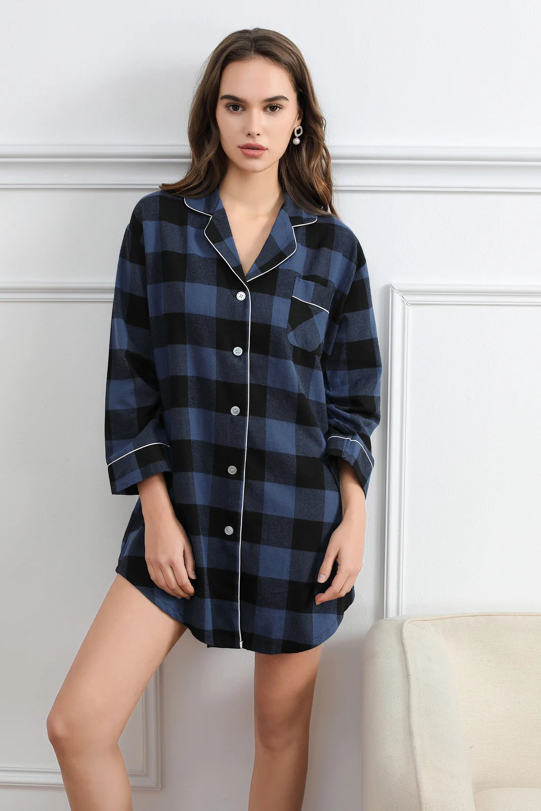 Blue Plaid Sleepshirt