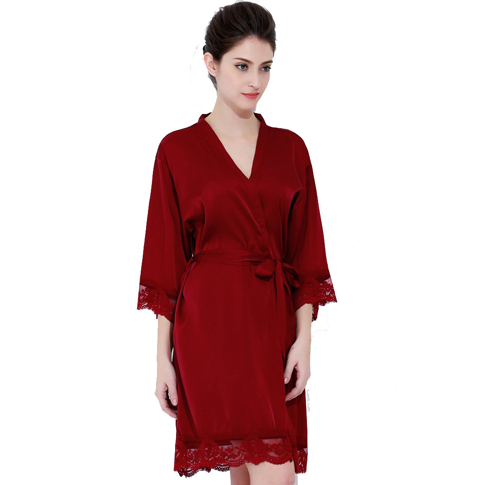 Emily Burgundy Robe