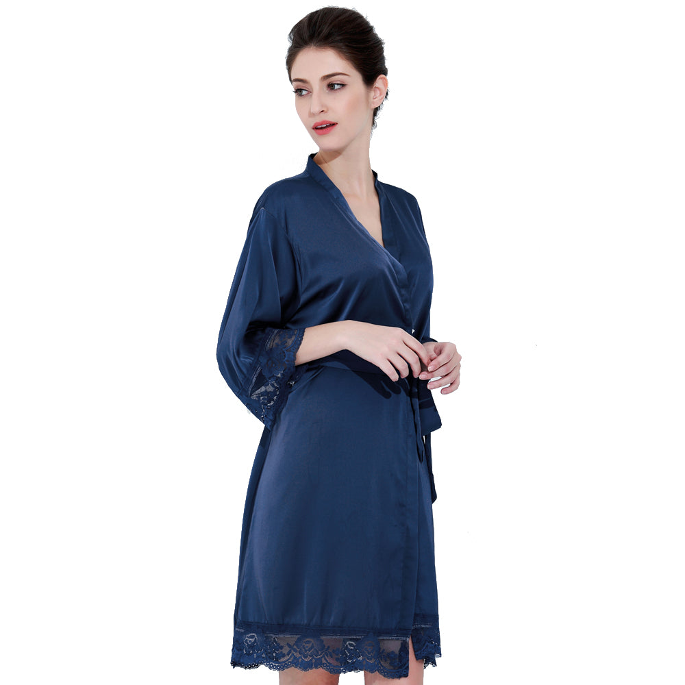 Emily Navy Blue Robe