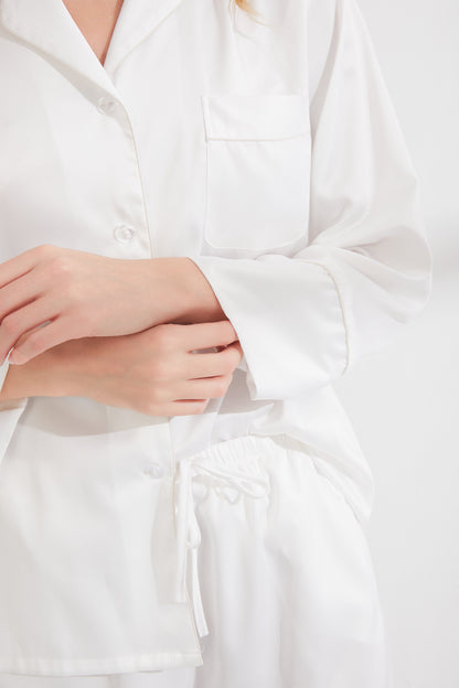 White Satin Pyjamas
