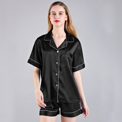 Black Satin Pyjamas