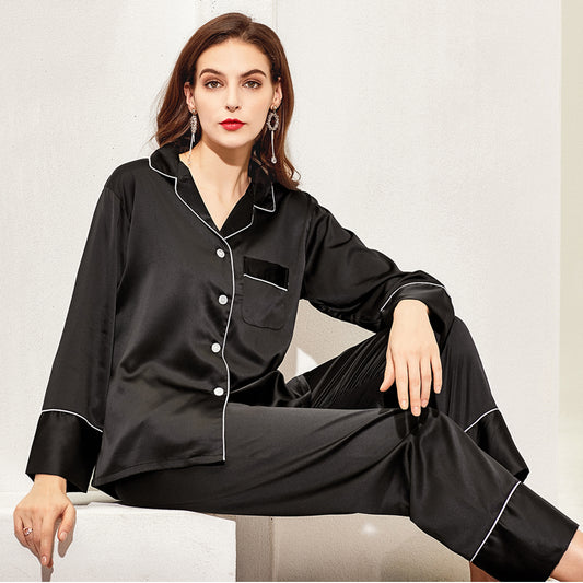 Black Satin Pyjamas