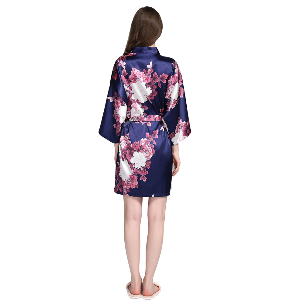 Evie Navy Floral Robe