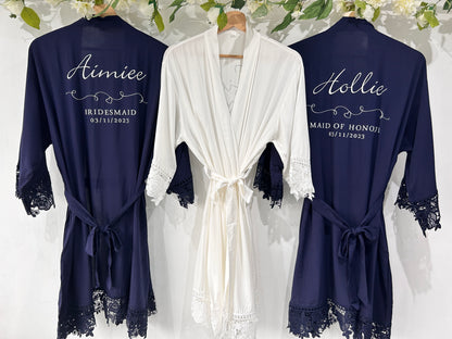 Grace Navy Blue Robe - age 10-14 (UK 4/60