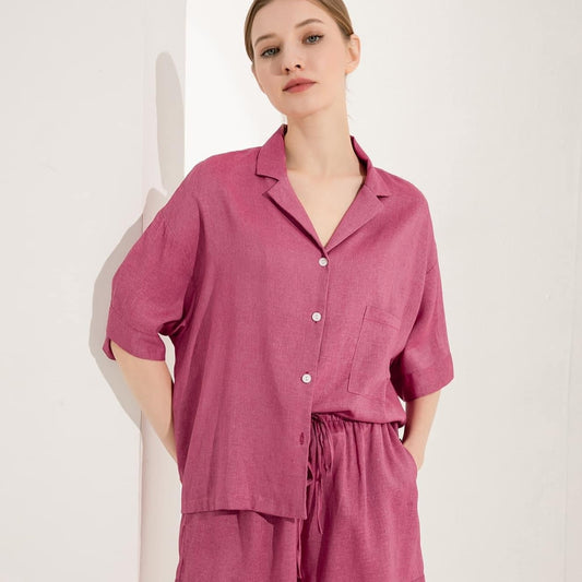 Wild Orchid Linen Pyjamas