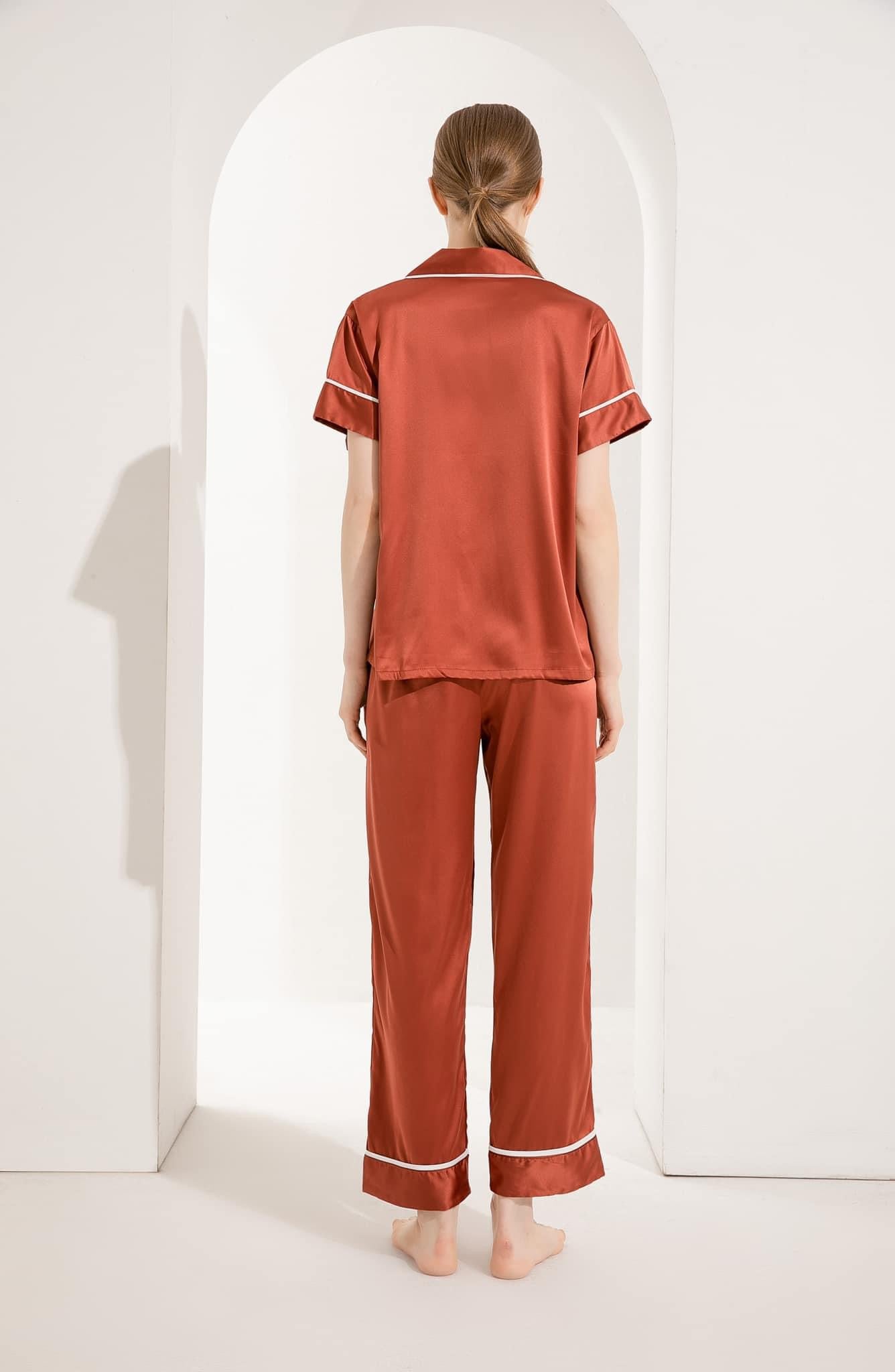 Rust Short Sleeve & Pants Pyjamas