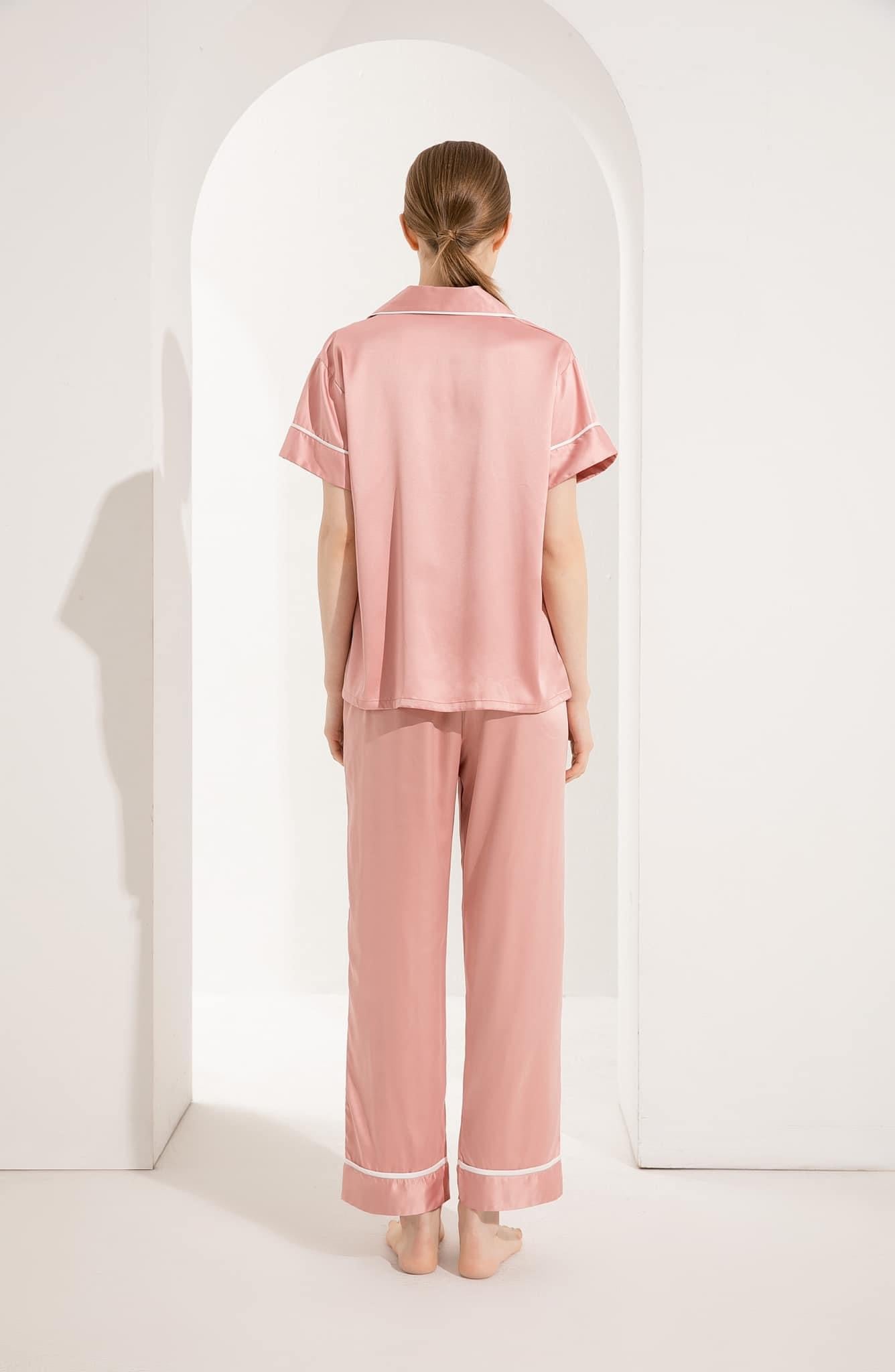 Dusky Rose Short Sleeve & Pants Pyjamas