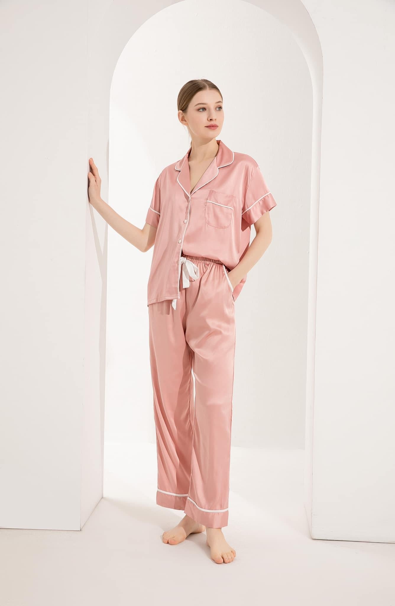 Dusky Rose Short Sleeve & Pants Pyjamas