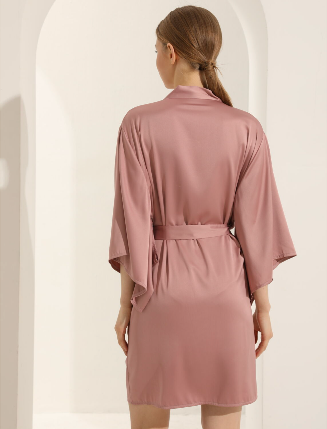 Alysha Dark Rose Robe