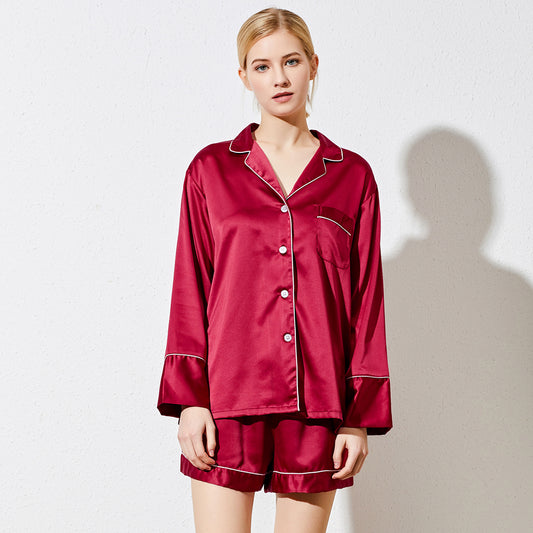 Burgundy Satin Pyjamas