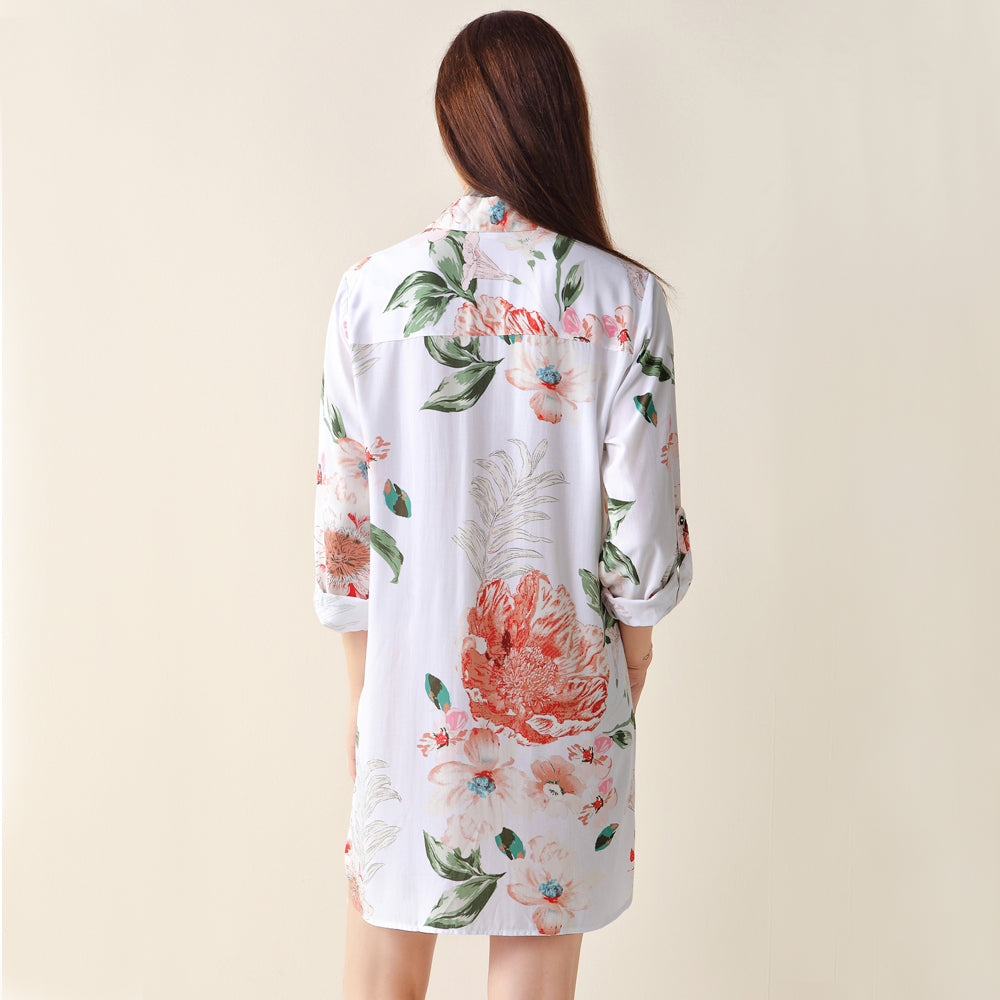 White Floral Sleepshirt