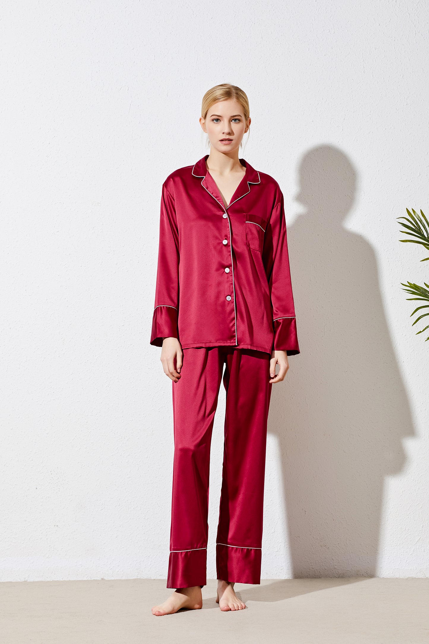 Burgundy Long Pyjamas