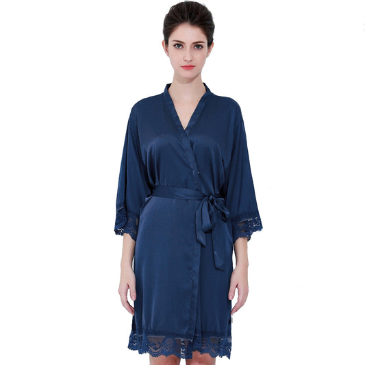 Emily Navy Blue Robe