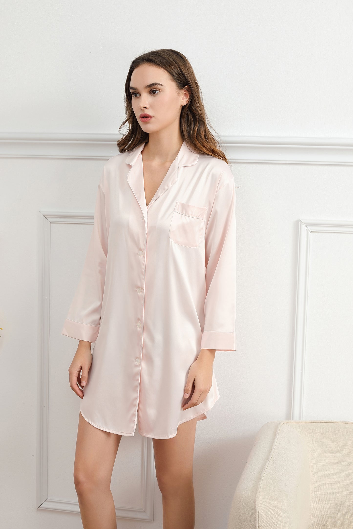Blush Satin Sleepshirt