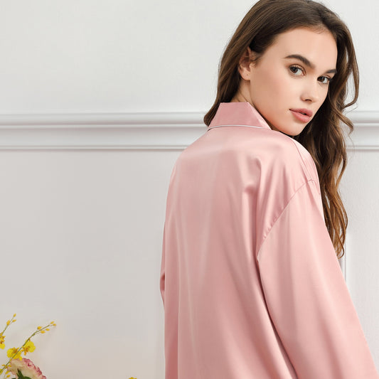 Dusky Rose Satin Sleepshirt