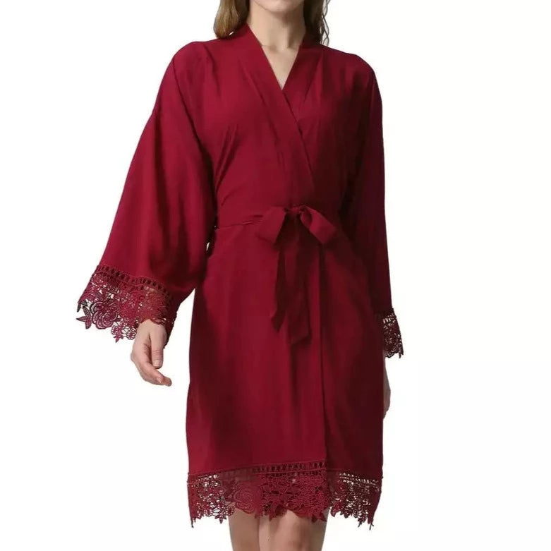 Grace Burgundy Robe