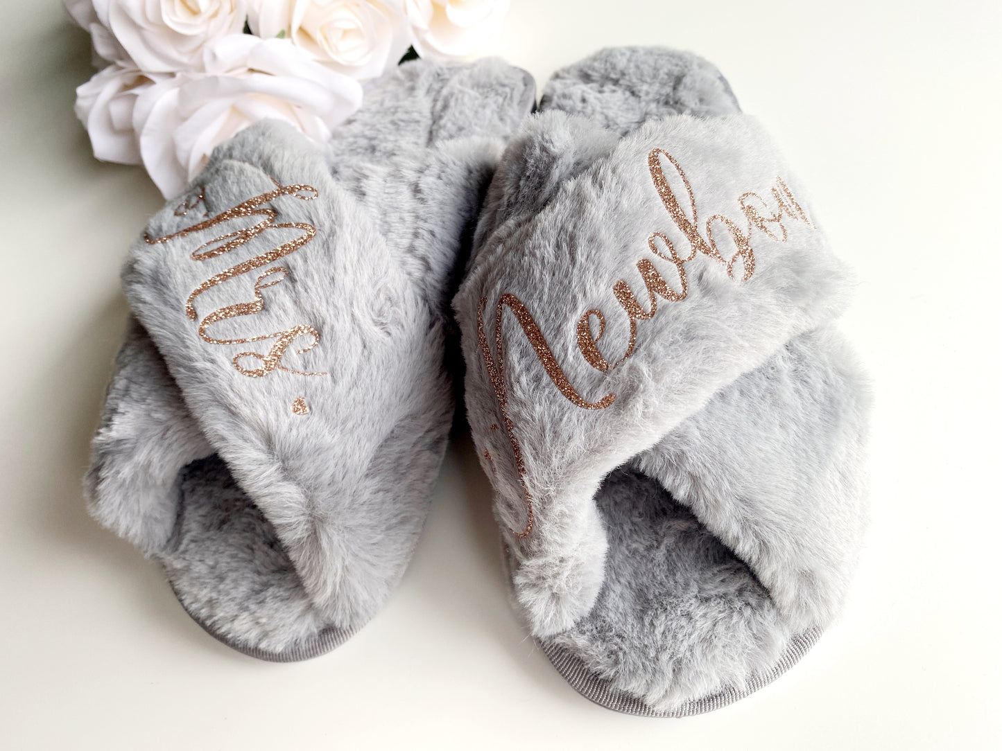 Grey Luxury Crossover Slippers