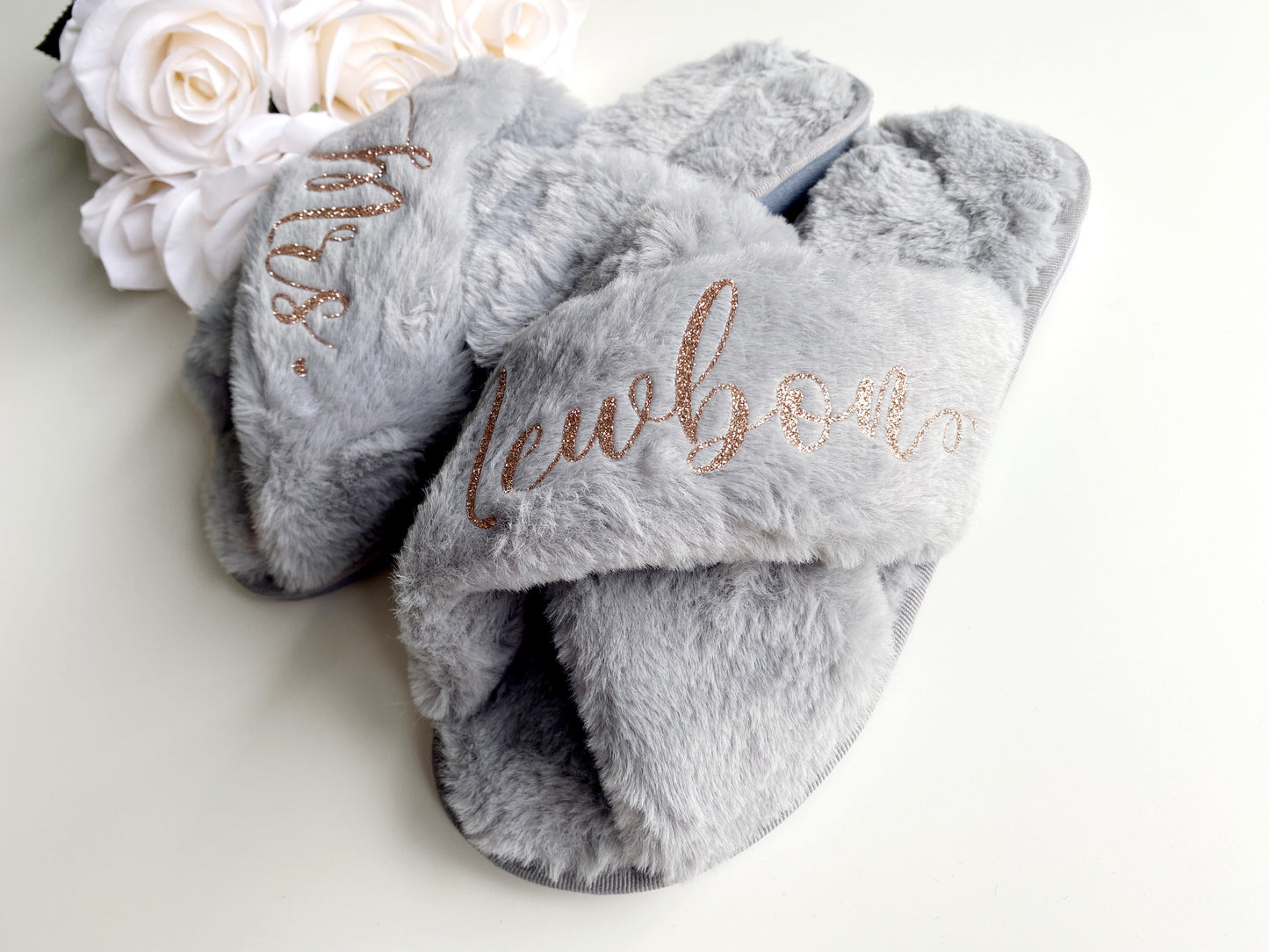 Grey Luxury Crossover Slippers