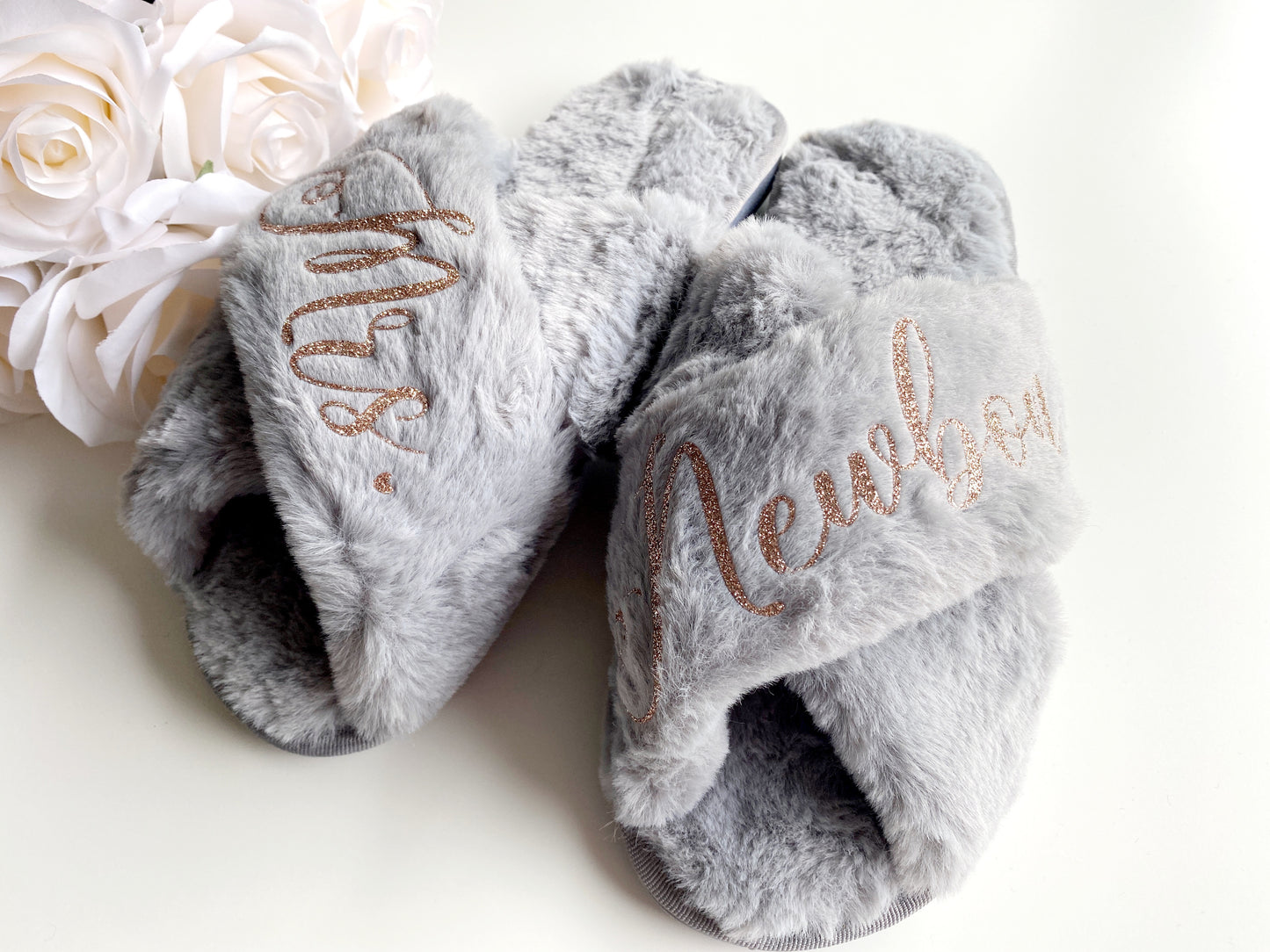 Grey Luxury Crossover Slippers