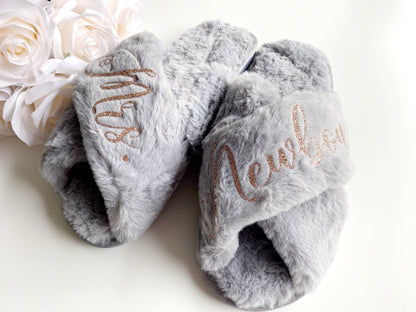 Grey Luxury Crossover Slippers