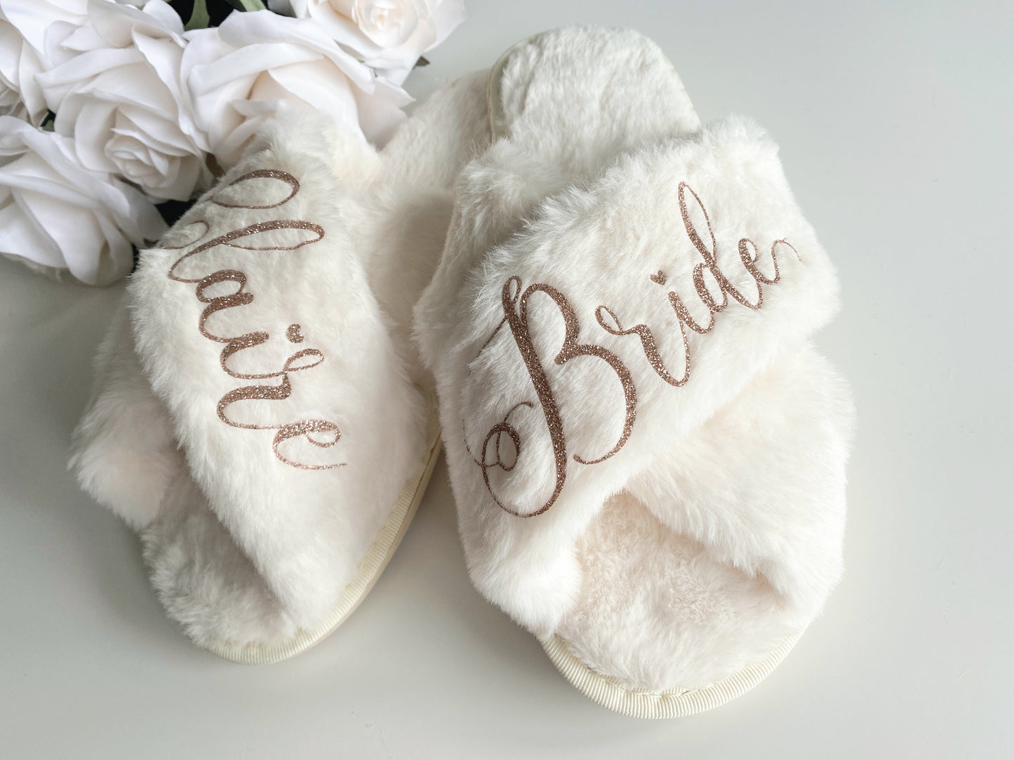 Cream Luxury Crossover Slippers