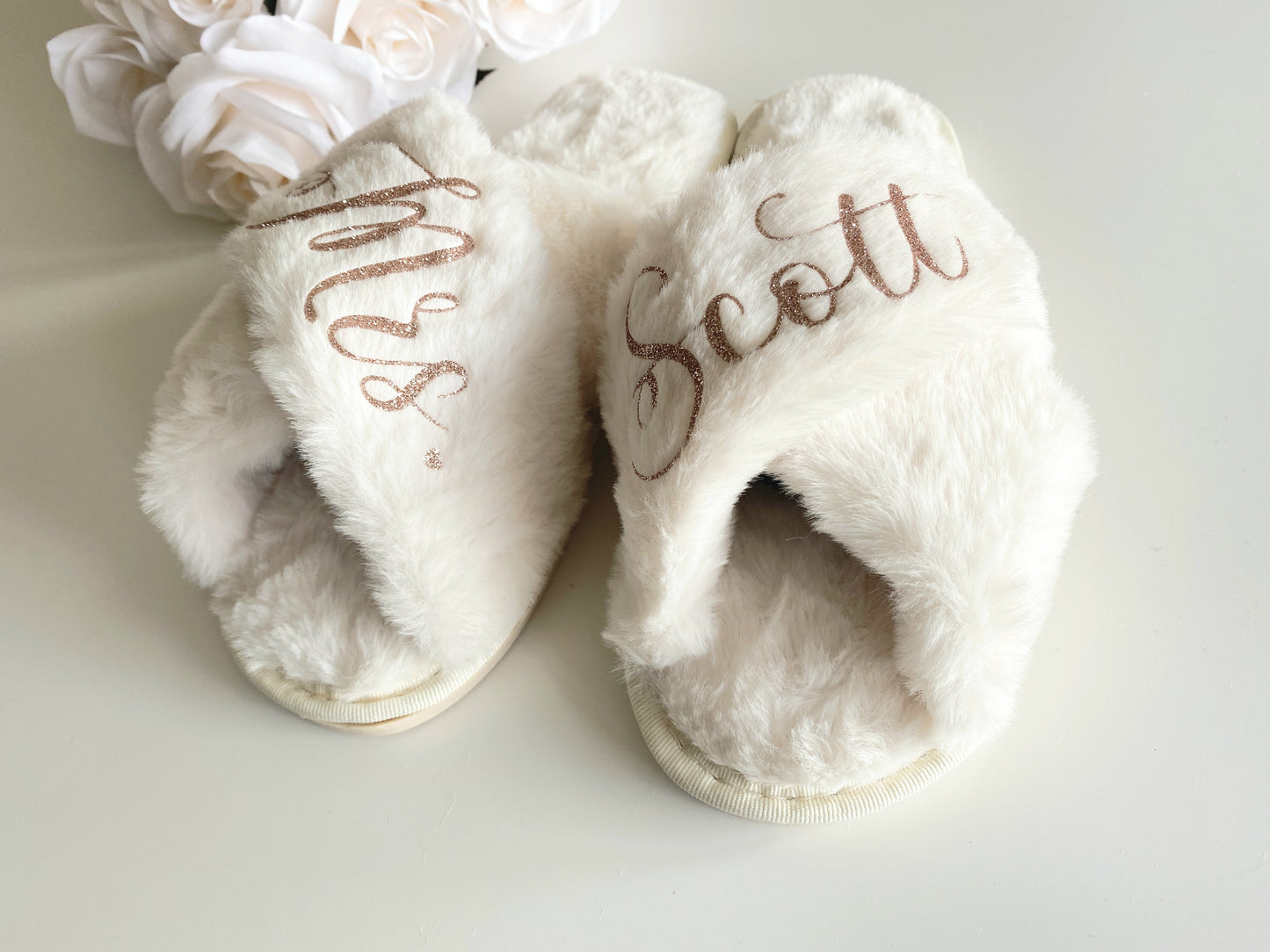 Cream Luxury Crossover Slippers
