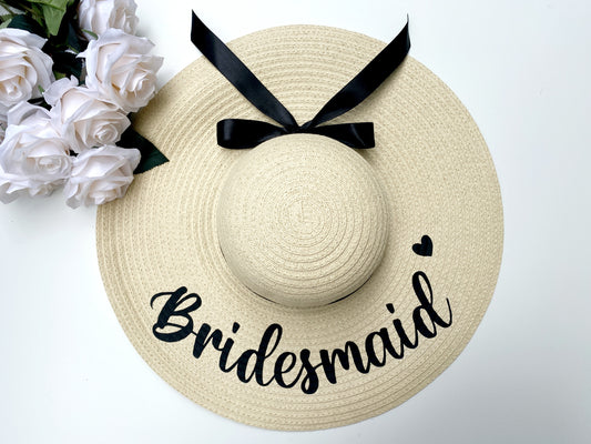 Bridesmaid Straw Sun Hat