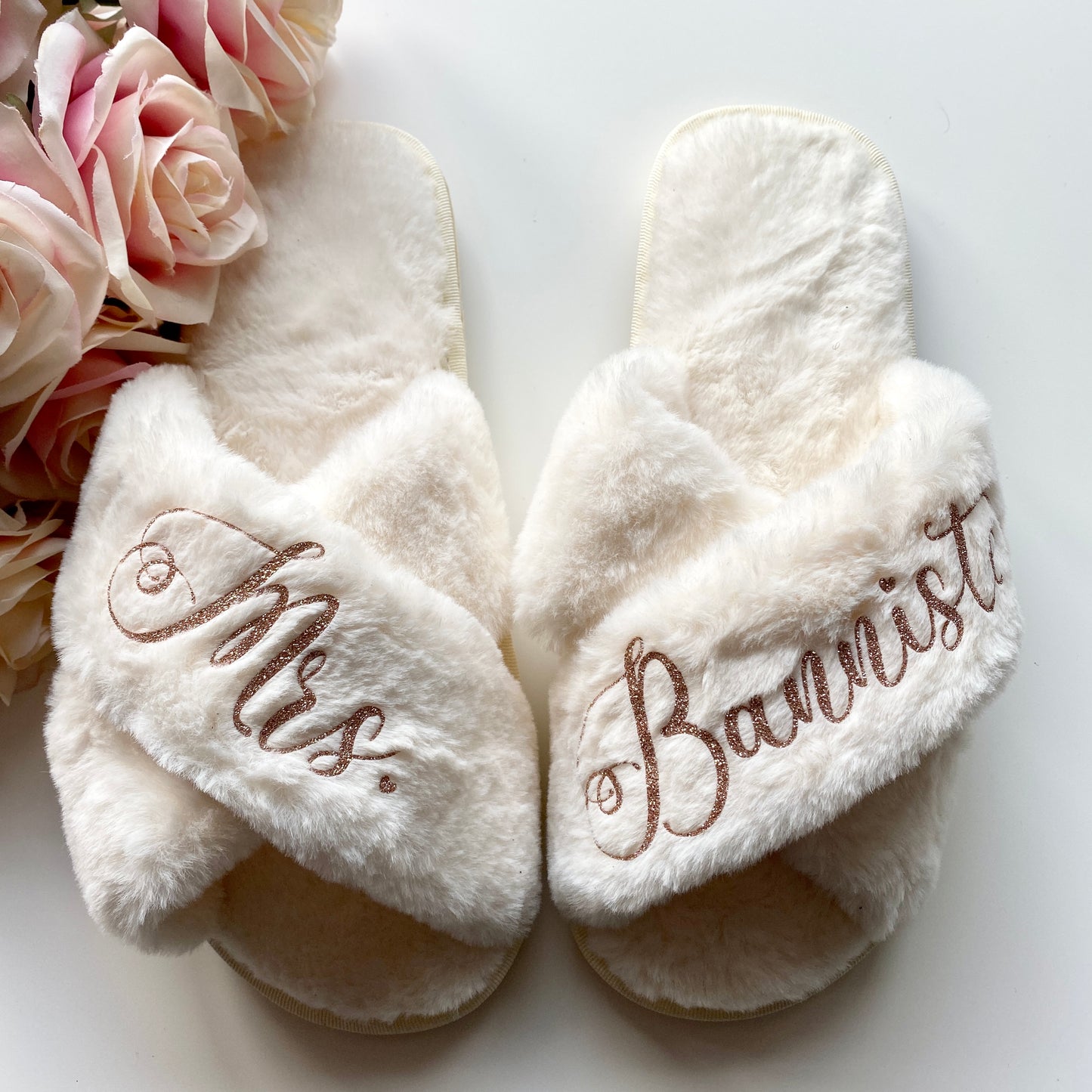 Cream Luxury Crossover Slippers